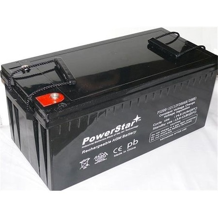 PowerStar PS200-12-3 6FM200D-X Battery 12V 200Ah Sealed Rechargeable Deep Cycle; 2 Year Warranty